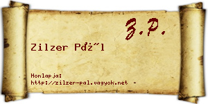 Zilzer Pál névjegykártya